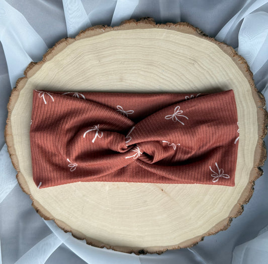 Bows on Burnt Orange Headband