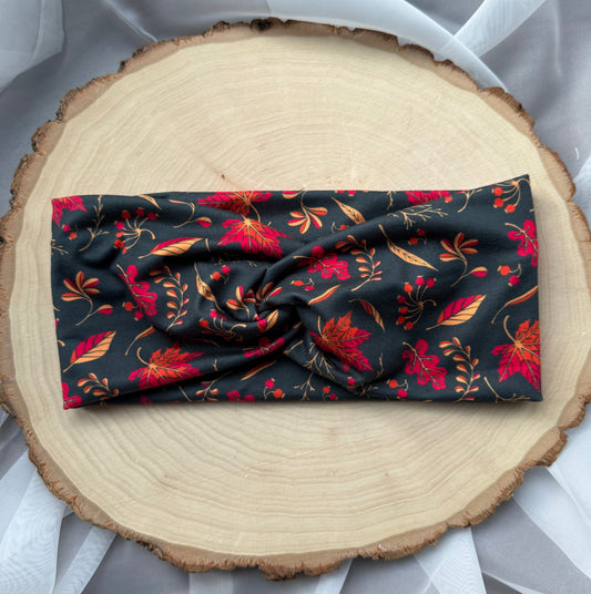 Red/Orange Leaf Headband