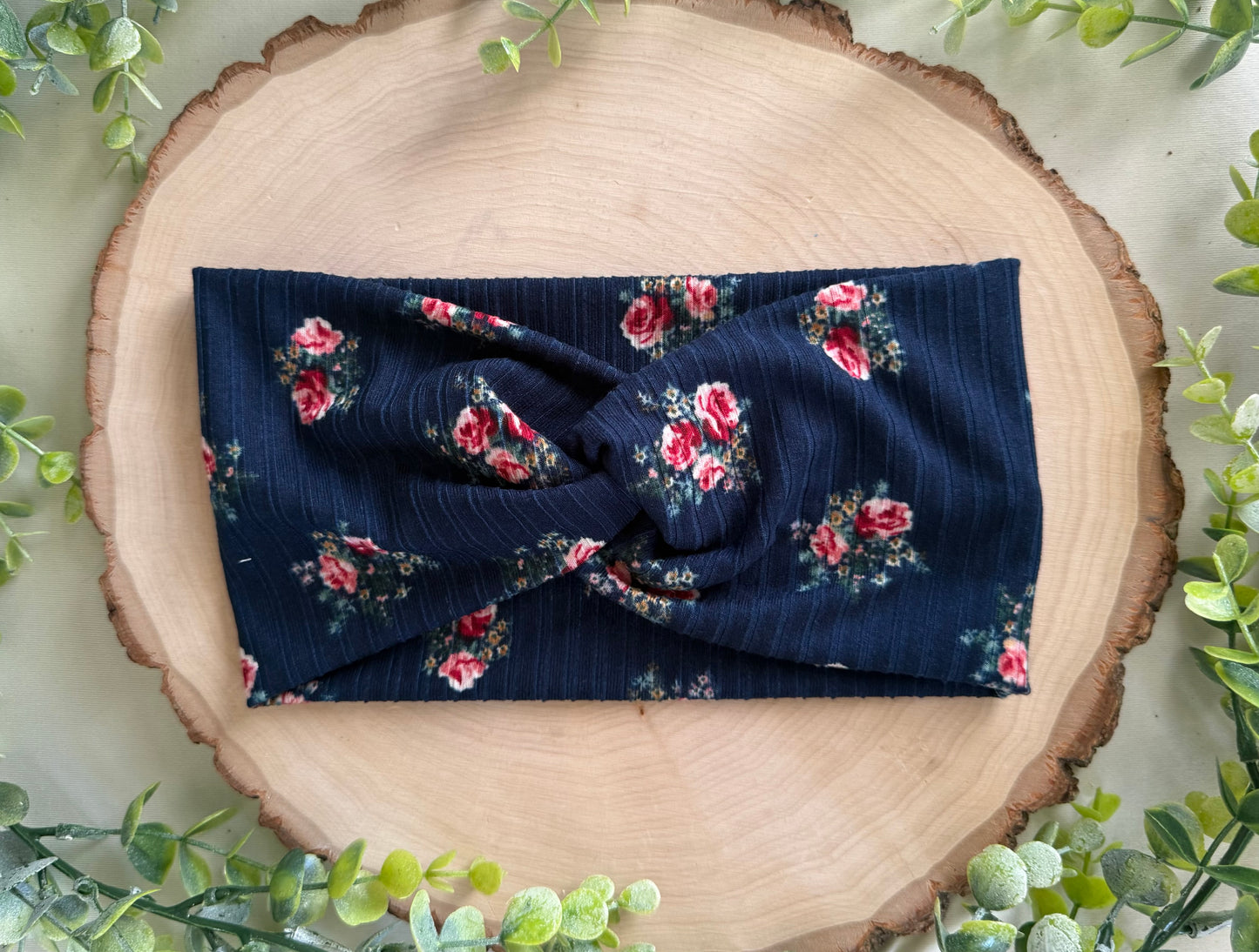 Blue Floral Headband