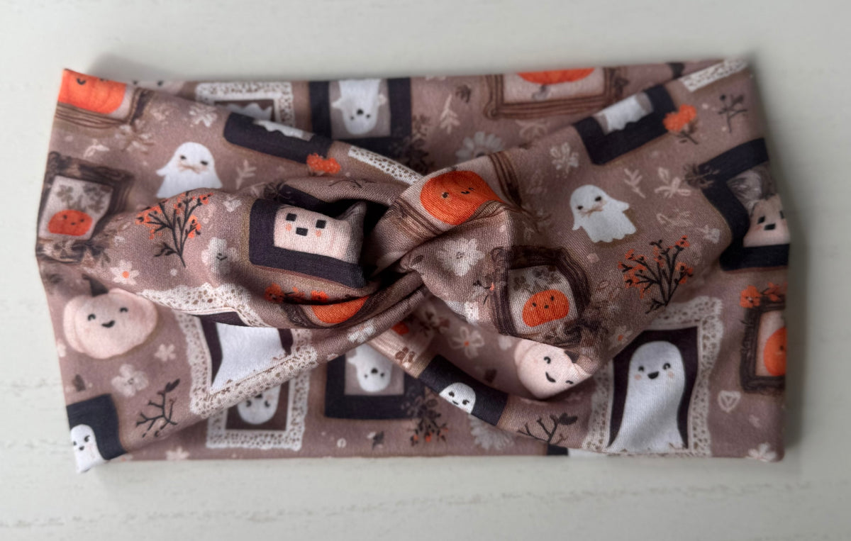 Cute Ghosts & Pumpkins Headband