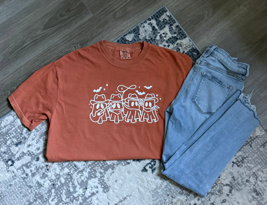 Western Spooky Ghost T-Shirt