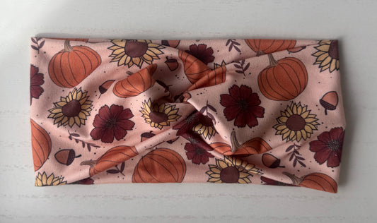 Fall Pumpkins & Florals Headband