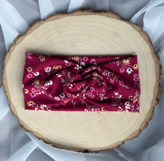 Florals on Magenta Headband