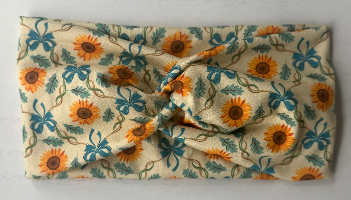 Sunflowers & Bows Headband