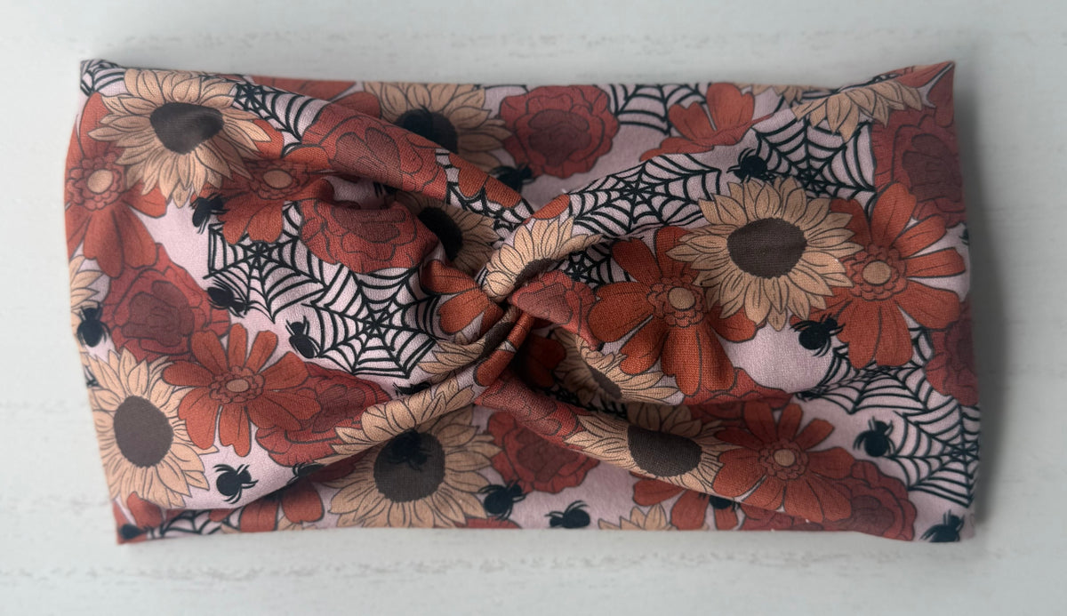 Webs & Floral Headband