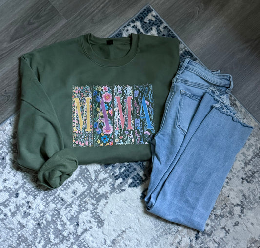 Floral MAMA Crewneck
