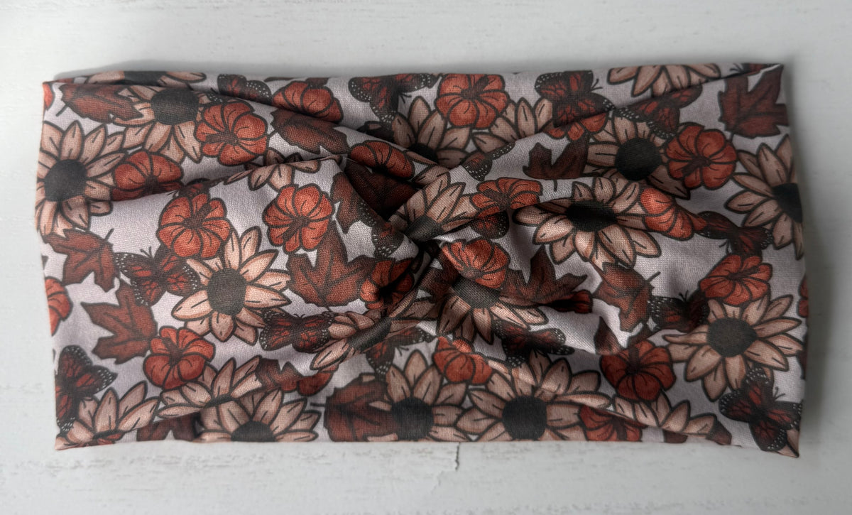 Sunflowers & Pumpkins Headband