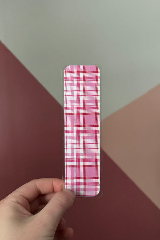 Plaid Pink Bookmark
