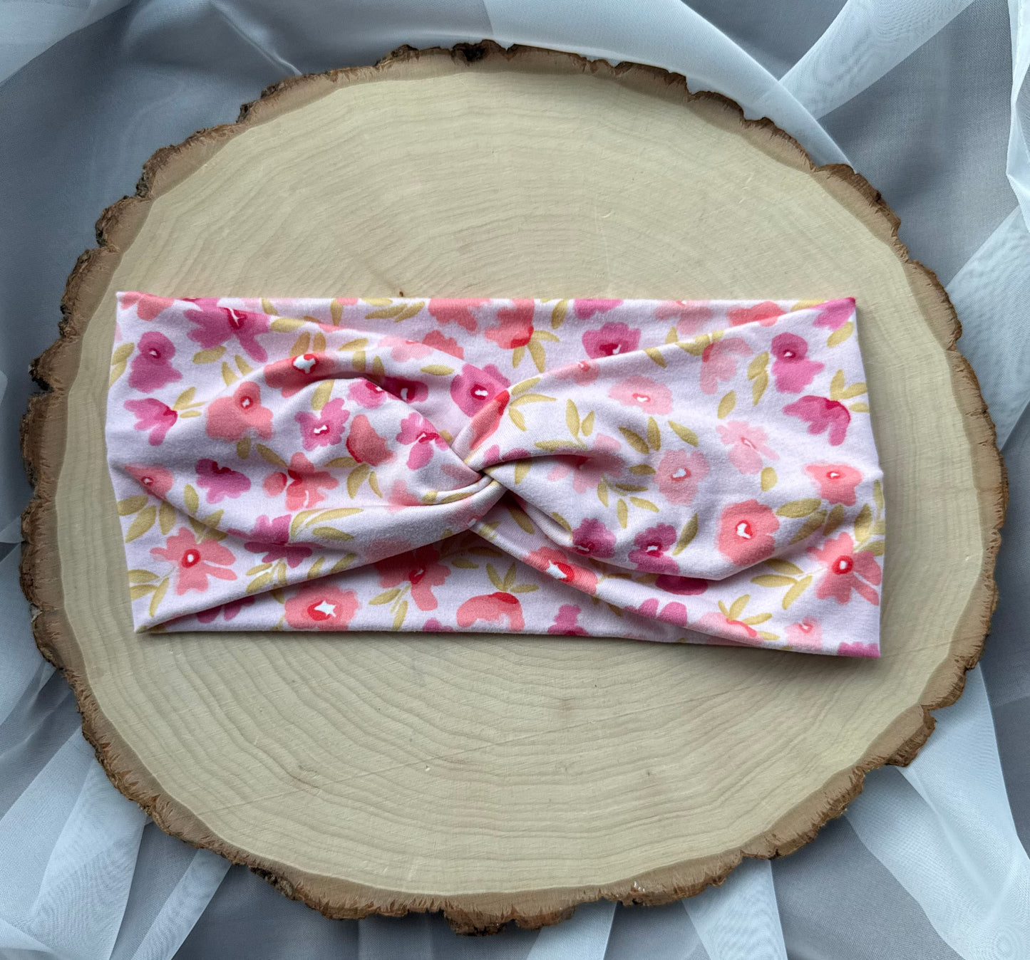 Pink Floral Headband