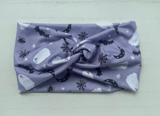 Purple Ghosts & Bats Headband